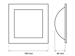 LED ЛУНА С ИНДИРЕКТНА СВЕТЛИНА Ultralux 20W, 4200K, 220-240V AC, НЕУТРАЛНА СВЕТЛИНА, КВАДРАТ